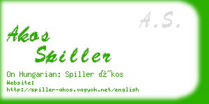 akos spiller business card